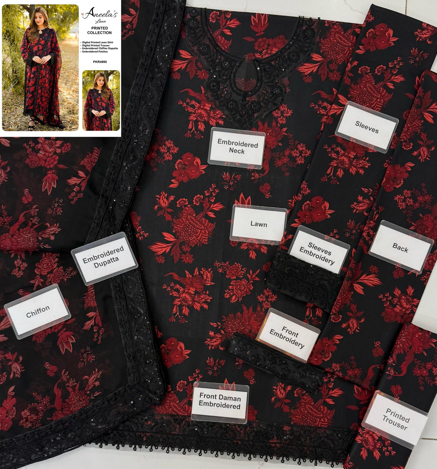 PRINTED LAWN SUIT