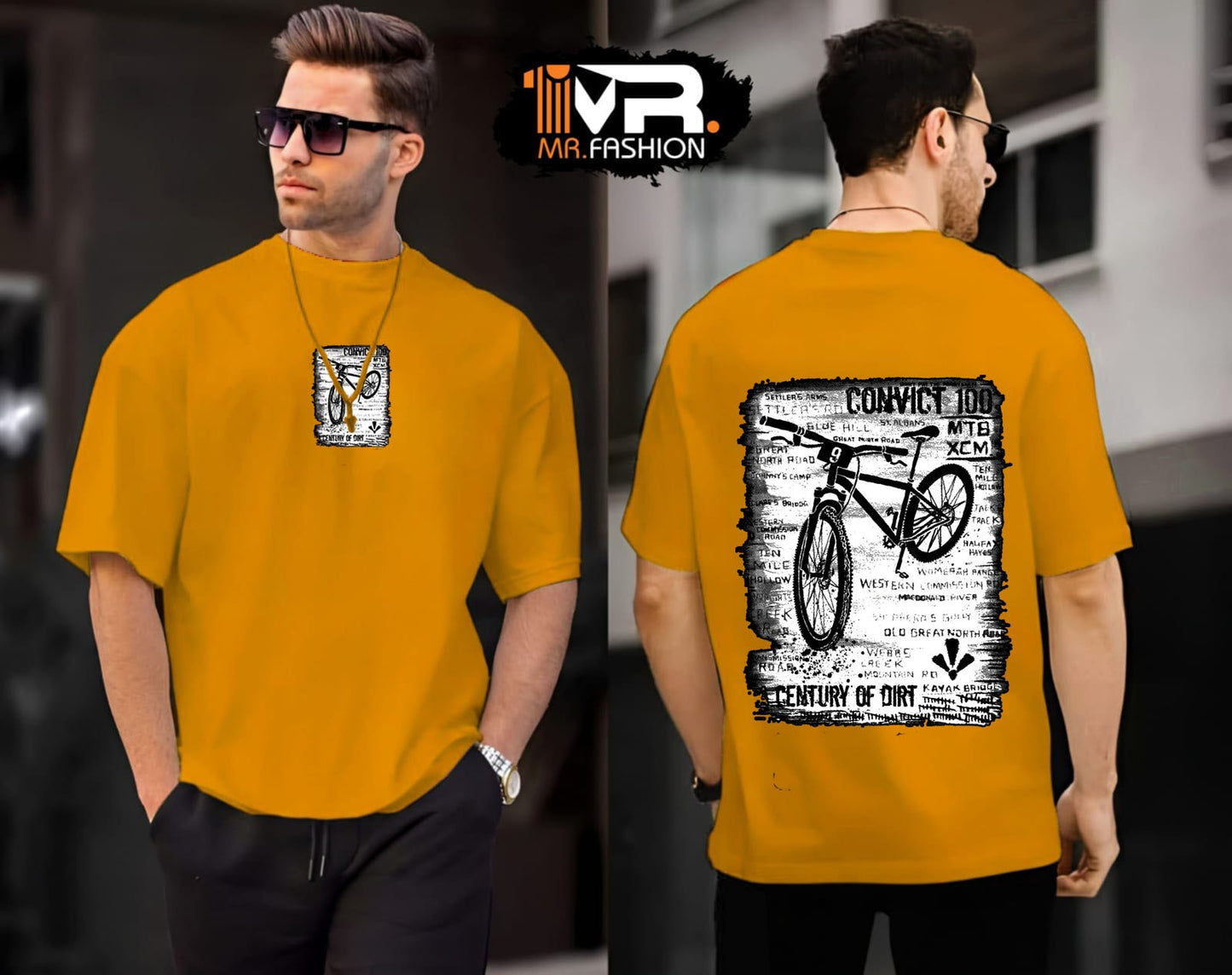 Convict 100 "Century of Dirt" Oversized Graphic T-Shirt - MTB Inspired Streetwear