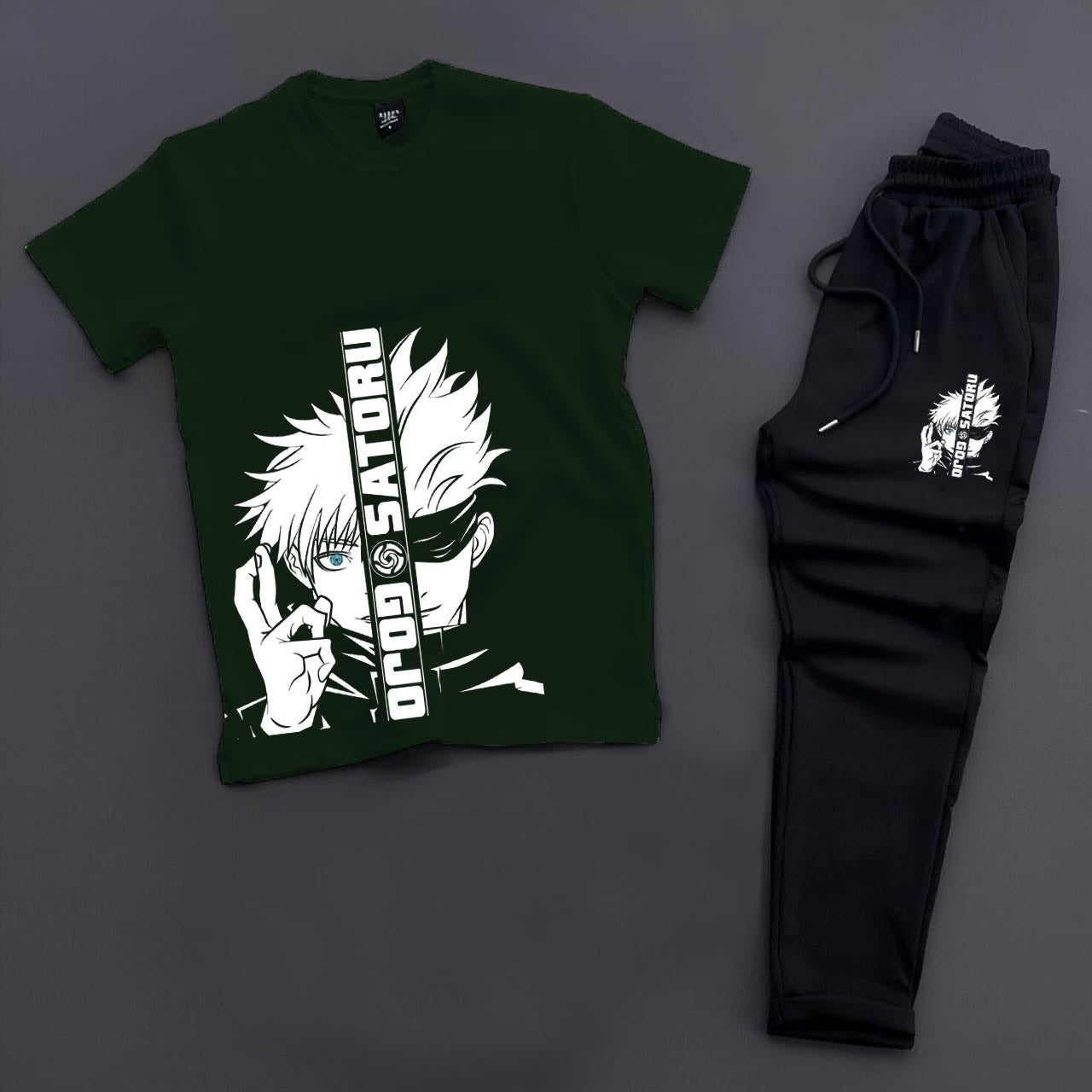 Gojo Satoru "Limitless" Anime Graphic T-Shirt & Joggers Tracksuit Set