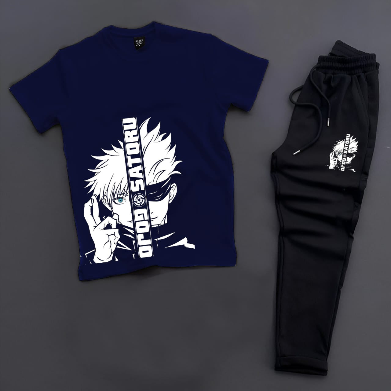Gojo Satoru "Limitless" Anime Graphic T-Shirt & Joggers Tracksuit Set