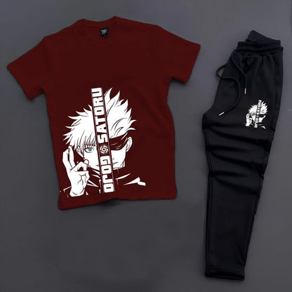 Gojo Satoru "Limitless" Anime Graphic T-Shirt & Joggers Tracksuit Set