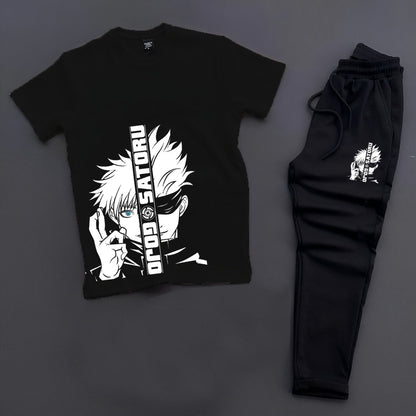 Gojo Satoru "Limitless" Anime Graphic T-Shirt & Joggers Tracksuit Set