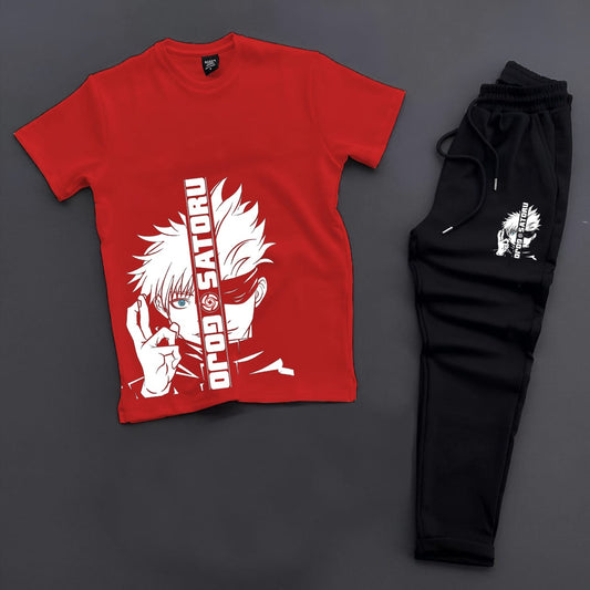 Gojo Satoru "Limitless" Anime Graphic T-Shirt & Joggers Tracksuit Set