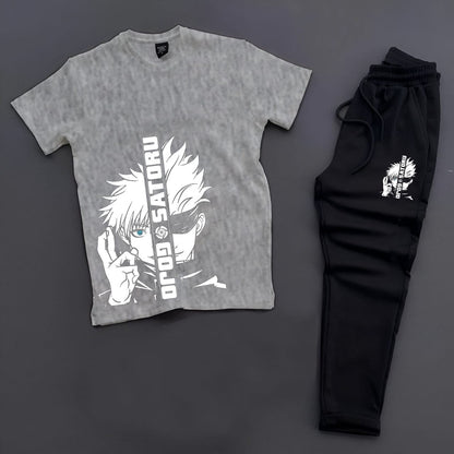 Gojo Satoru "Limitless" Anime Graphic T-Shirt & Joggers Tracksuit Set
