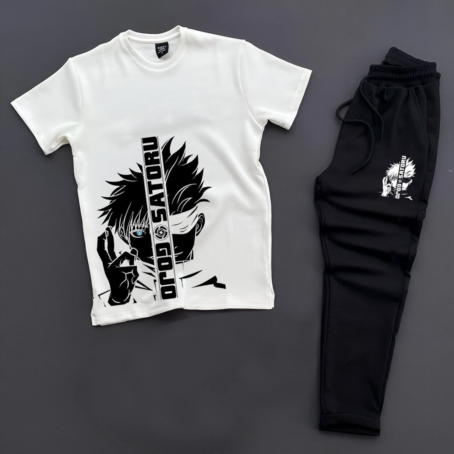 Gojo Satoru "Limitless" Anime Graphic T-Shirt & Joggers Tracksuit Set
