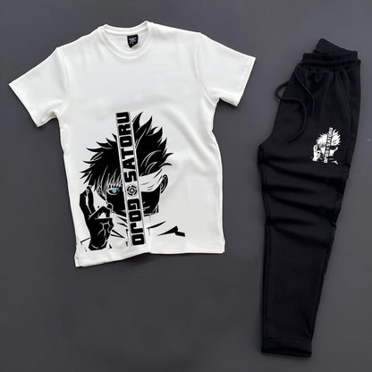 Gojo Satoru "Limitless" Anime Graphic T-Shirt & Joggers Tracksuit Set