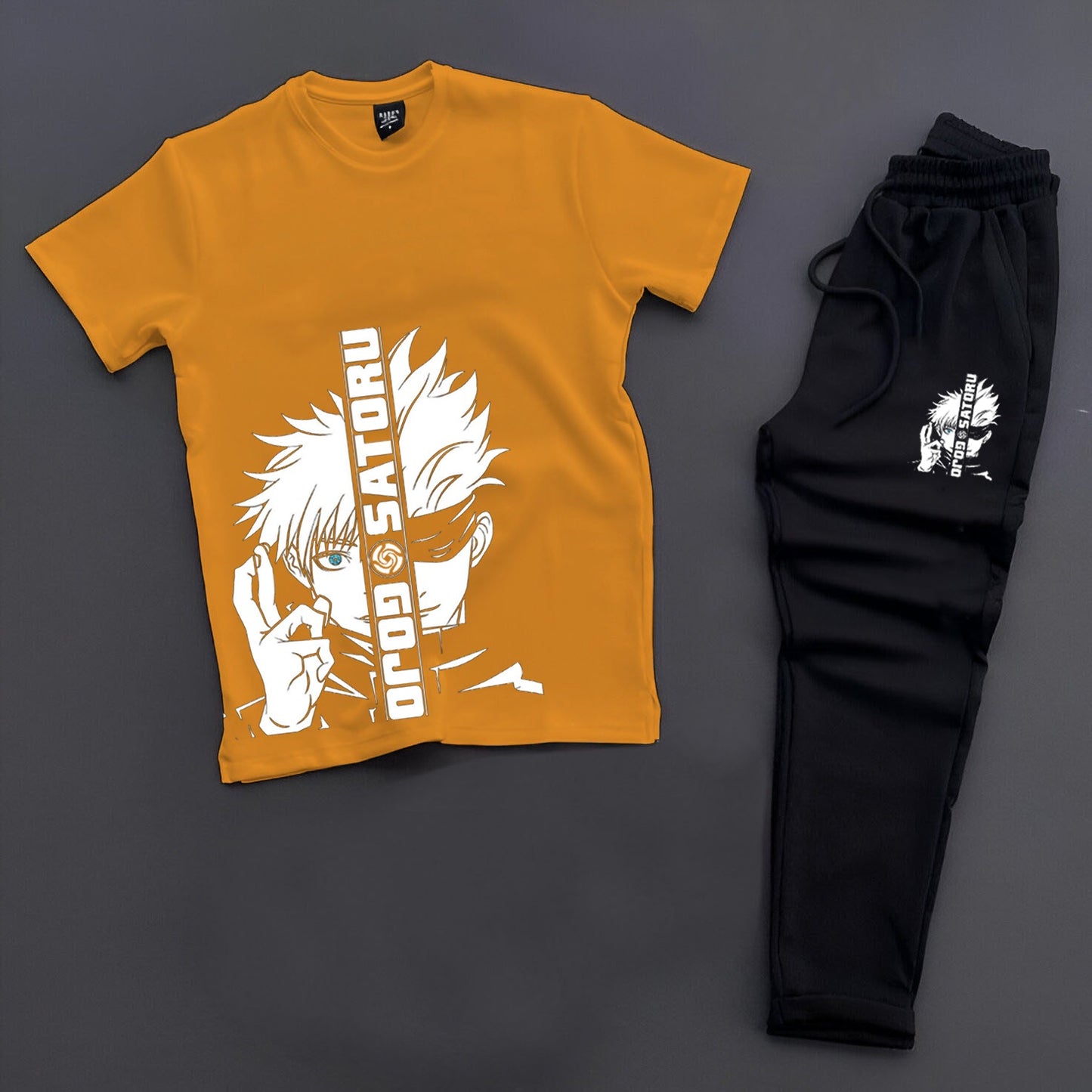 Gojo Satoru "Limitless" Anime Graphic T-Shirt & Joggers Tracksuit Set