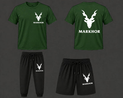 Markhor Signature Series – Premium Men’s Summer Activewear Tracksuit & Shorts Combo