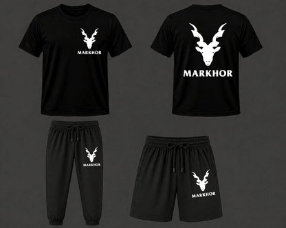 Markhor Signature Series – Premium Men’s Summer Activewear Tracksuit & Shorts Combo