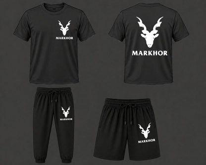 Markhor Signature Series – Premium Men’s Summer Activewear Tracksuit & Shorts Combo