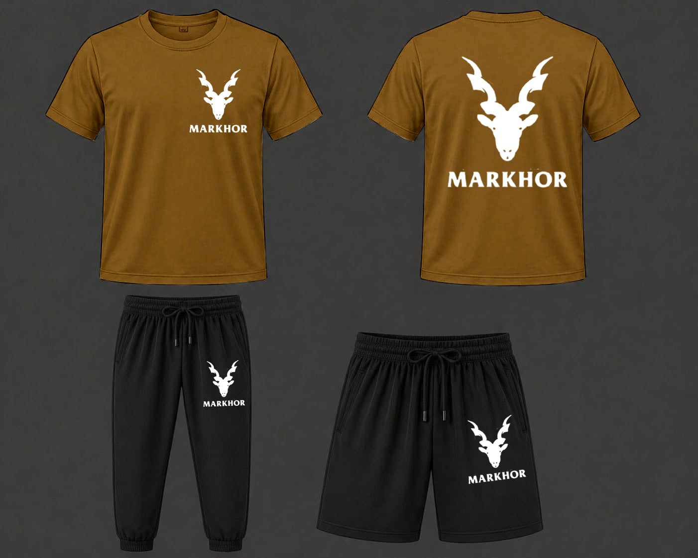 Markhor Signature Series – Premium Men’s Summer Activewear Tracksuit & Shorts Combo