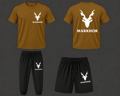 Markhor Signature Series – Premium Men’s Summer Activewear Tracksuit & Shorts Combo