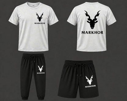 Markhor Signature Series – Premium Men’s Summer Activewear Tracksuit & Shorts Combo