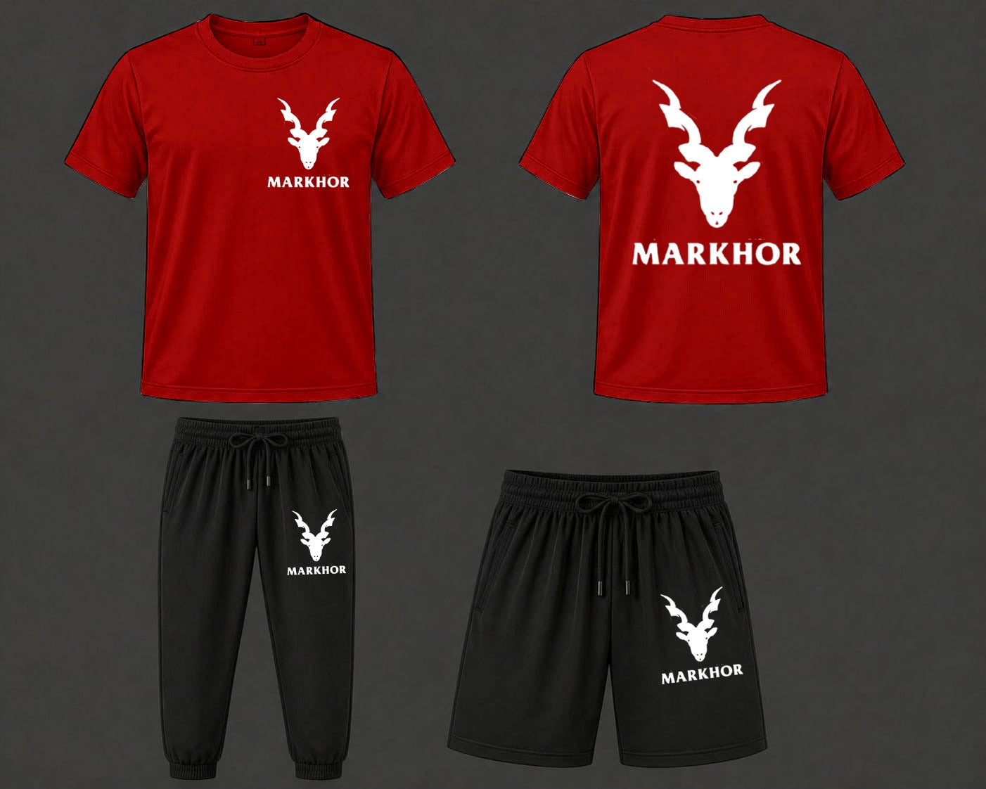 Markhor Signature Series – Premium Men’s Summer Activewear Tracksuit & Shorts Combo