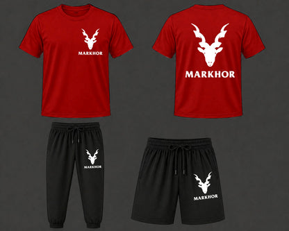 Markhor Signature Series – Premium Men’s Summer Activewear Tracksuit & Shorts Combo