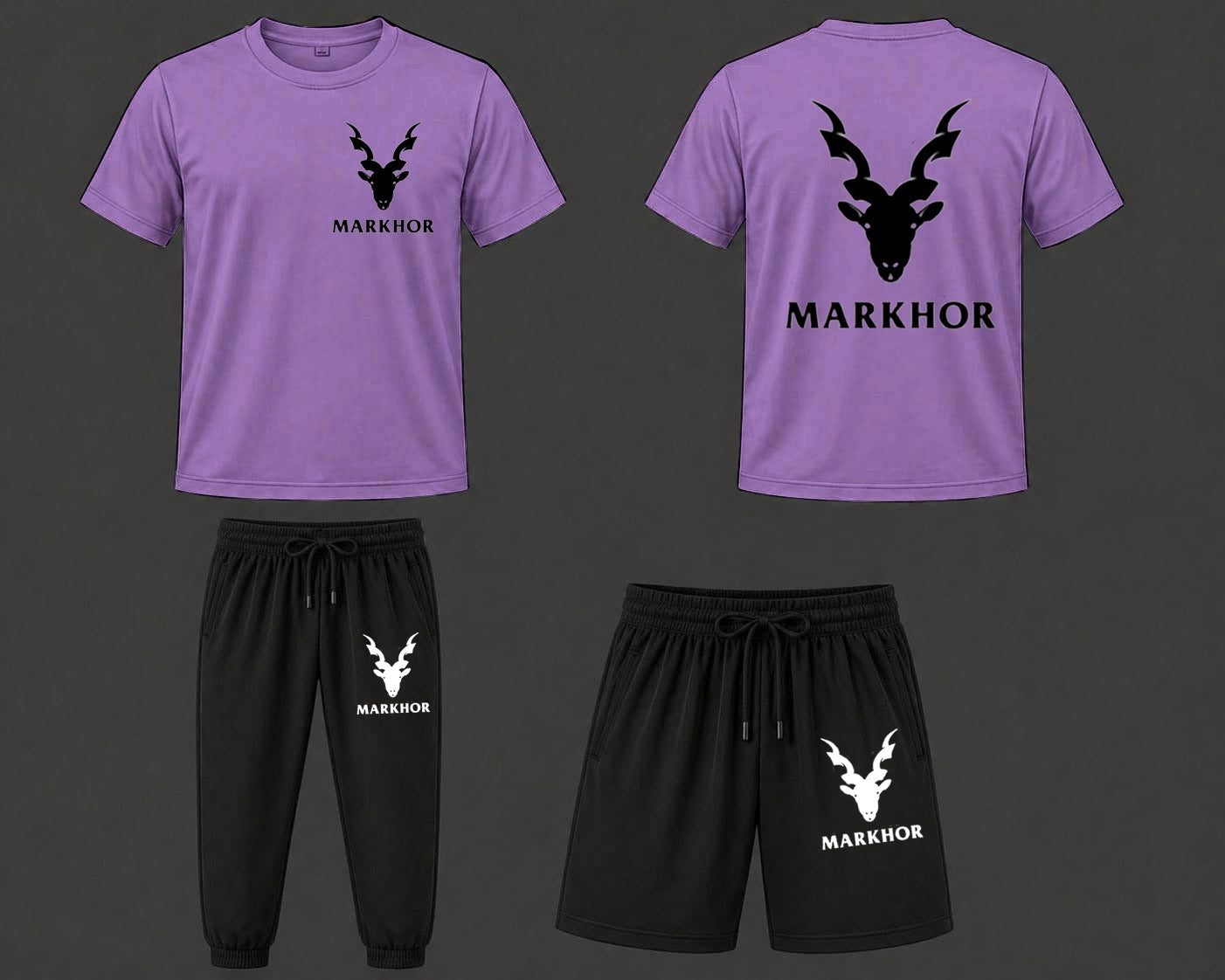 Markhor Signature Series – Premium Men’s Summer Activewear Tracksuit & Shorts Combo
