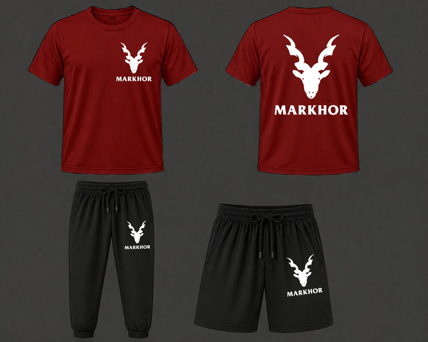 Markhor Signature Series – Premium Men’s Summer Activewear Tracksuit & Shorts Combo