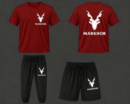 Markhor Signature Series – Premium Men’s Summer Activewear Tracksuit & Shorts Combo