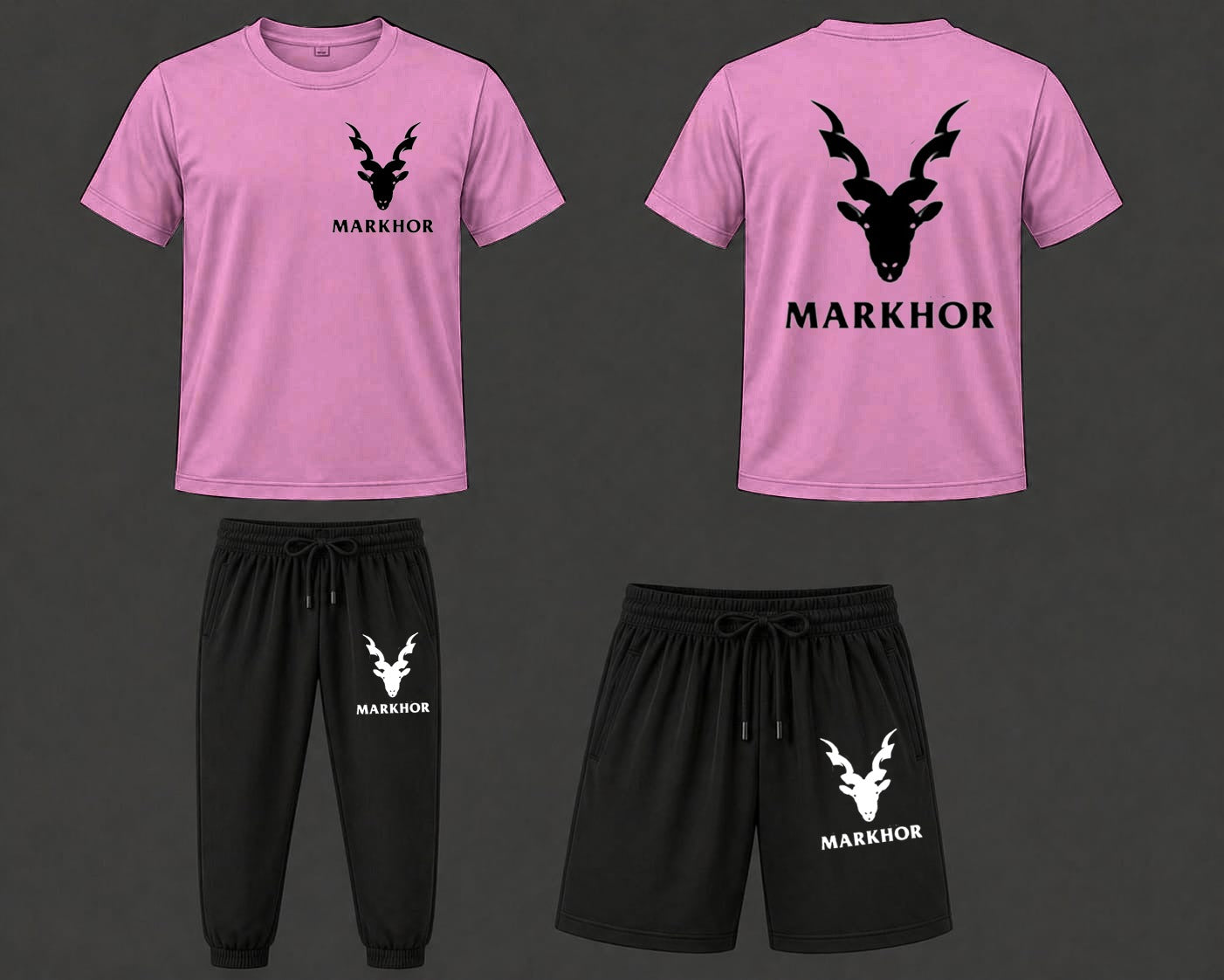 Markhor Signature Series – Premium Men’s Summer Activewear Tracksuit & Shorts Combo