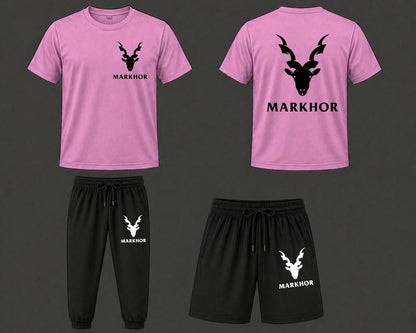 Markhor Signature Series – Premium Men’s Summer Activewear Tracksuit & Shorts Combo