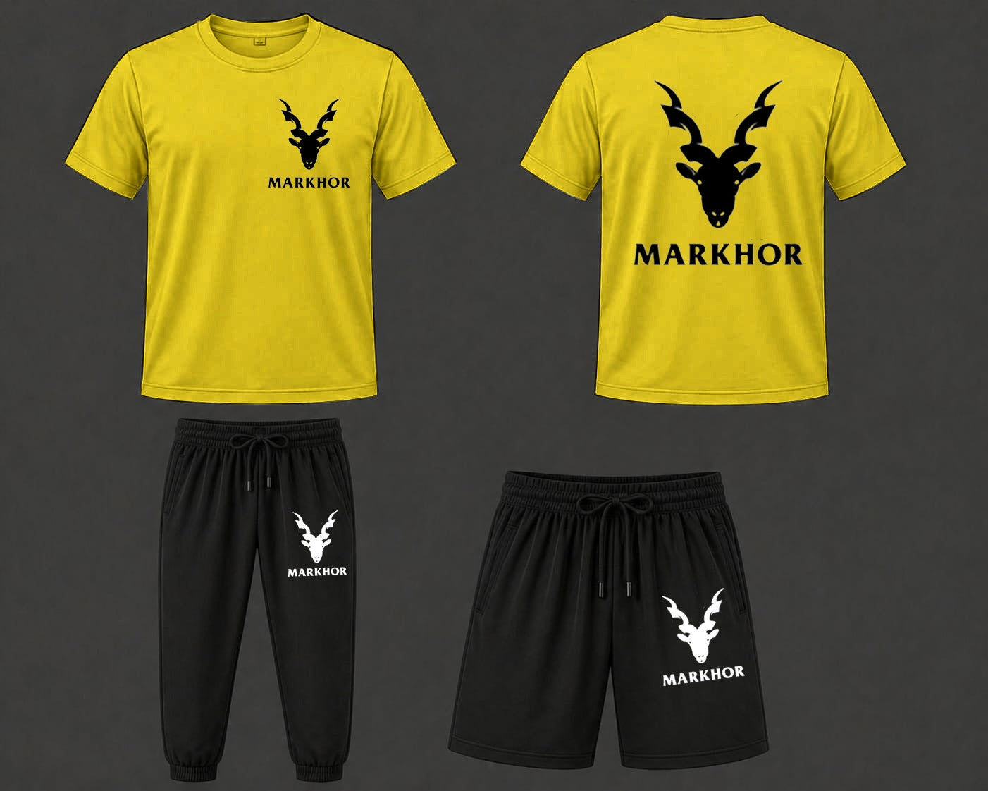 Markhor Signature Series – Premium Men’s Summer Activewear Tracksuit & Shorts Combo