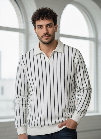 Men’s Short Sleeve Textured Camp Collar Button-Down Shirt