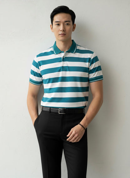 Men’s Urban Tech Quarter-Zip Polo & Pintuck Trouser Set – Premium Monochromatic Loungewear