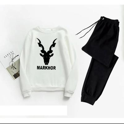 Trendy Two Piece Markhor Printed Fleece Tracksuit BB-002